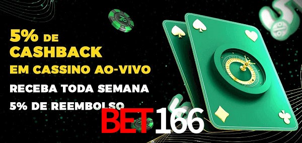 Promoções do cassino ao Vivo bet166